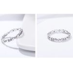 Strieborný prsteň s kryštálmi, fialový, veľkosť 6