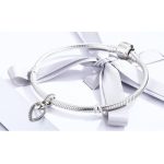 Strieborný náhrdelník s príveskom s dvojitým srdcom