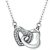 Strieborný náhrdelník s dvoma spojenými srdiečkami