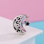 Strieborný mesačný kúzlo s hviezdou