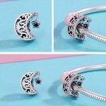 Strieborný mesačný kúzlo s hviezdou