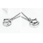 Strieborný náhrdelník s mačkou