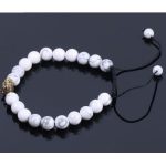 Howlitový náramok s hlavou leva