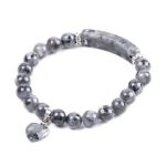 Labradoritový náramok s príveskom srdiečko