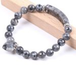 Labradoritový náramok s príveskom srdiečko