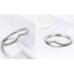 Strieborný prsteň s kryštálmi v tvare kvapky, veľkosť 6