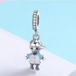 Strieborný chlapčenský prívesok so zirkónovým kryštálom