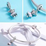 Strieborné dievčatko so zirkónovým kryštálom