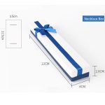 Darčeková krabička na náramky, nánožníky, s mašľou, modrá a biela