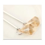 Dlhé, visiace náušnice zdobené kryštálmi Swarovski, broskyňa