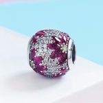 Ezüst charm, virág