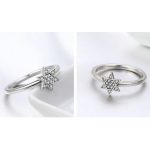 Strieborný prsteň s hviezdičkou, veľkosť 7