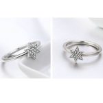 Strieborný prsteň s ozdobou hviezdy, veľkosť 6