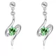 Srdce uzavreté v spirále, zdobené krištáľom Swarovski, peridot