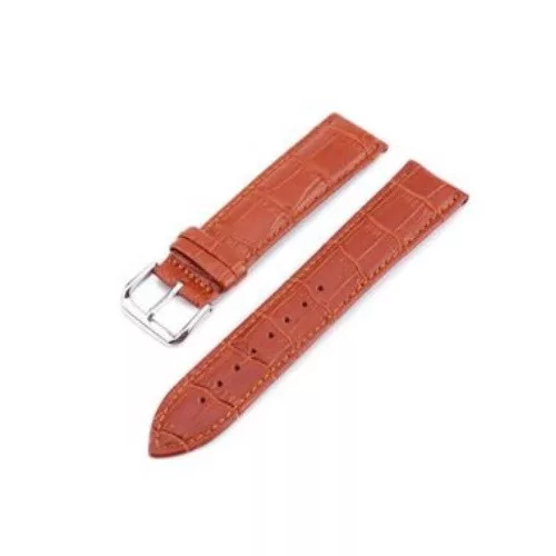 Kožený remienok na hodinky, zvieracia potlač, 22 mm, svetlo hnedá