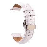 Kožený remienok na hodinky, 20 mm, biely