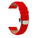 Kožený remienok na hodinky, 22 mm, červený