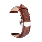 Kožený remienok na hodinky, 22 mm, tmavo hnedý