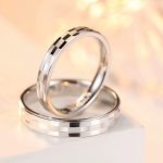 Ezüst férfi karikagyűrű, csiszolt, 9-es méret