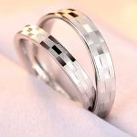 Ezüst női karikagyűrű, csiszolt, 7-es méret