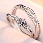 Ezüst jeggyűrű, egy pár, állítható méret