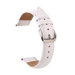 Dámsky remienok na hodinky z kože, biely, 16 mm