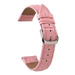 Dámsky kožený remienok na hodinky, ružový, 20 mm
