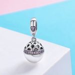 Strieborná darčeková krabička so zirkónovým krištáľovým kúzlom, ružová