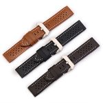 Pánsky kožený remienok na hodinky, 22 mm, svetlohnedý