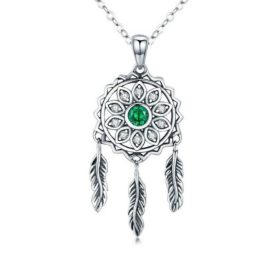 Strieborný náhrdelník s lapačom snov