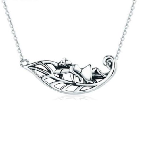Strieborný náhrdelník s lesnou vílou