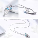 Strieborný náhrdelník s modrou vážkou