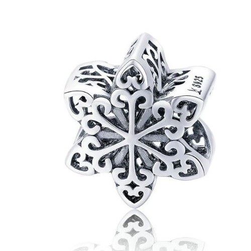 Strieborné kúzlo snehové vločky