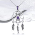 Strieborný náhrdelník s príveskom lapač snov