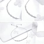 Strieborný náramok s krištáľovými kvapkami