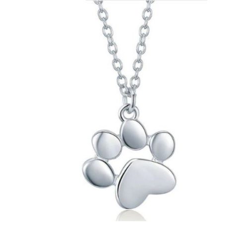 Strieborný náhrdelník s príveskom psie labky