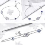 Strieborný náramok s motívom diabolského oka