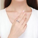 Strieborný prsteň so znakom nekonečna a srdcom, veľkosť 8