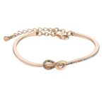 Slučkový náramok s českým krištáľom, zlatý/viacfarebný