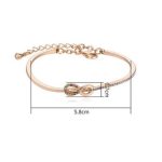 Slučkový náramok s českým krištáľom, zlatý/viacfarebný