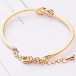 Slučkový náramok s českým krištáľom, zlatý/viacfarebný