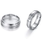 Pánsky snubný prsteň z nehrdzavejúcej ocele s geometrickým vzorom, veľkosť 12