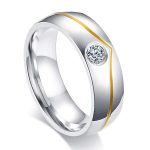 Dámsky snubný prsteň z nehrdzavejúcej ocele, veľkosť 9