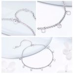 Ezüst karkötő cirkóniumkristály fityegőkkel