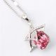 Náhrdelník s príveskom hviezda, zdobený kryštálmi Swarovski, ružová