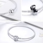 Strieborný náramok, večná láska, 21 cm