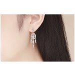 Ezüst fülbevaló, álomfogó