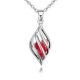 Náhrdelník v tvare kvapky s príveskom z českého krištáľu, červený