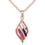 Náhrdelník s príveskom v tvare kvapky, český krištáľ, viacfarebný