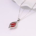 Náhrdelník s príveskom v tvare kvapky, český krištáľ, červený